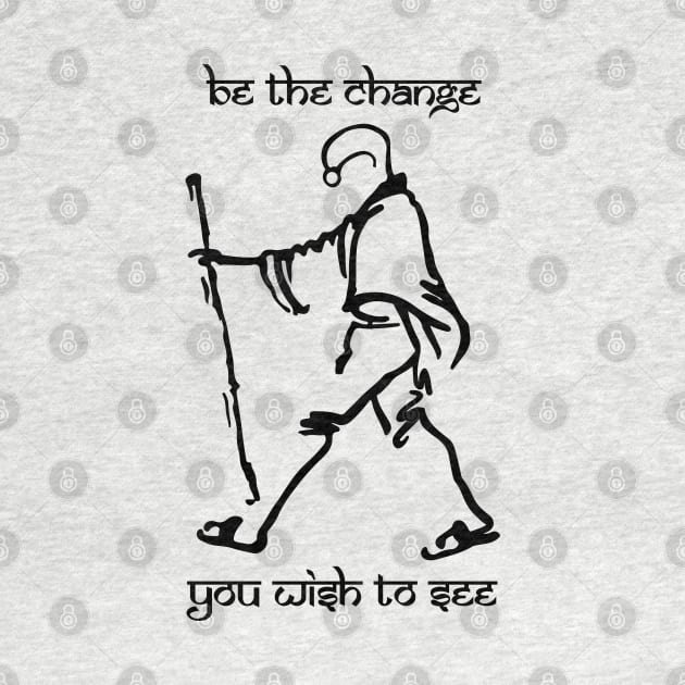 Gandhi Quote – Be the change you want to see by alltheprints